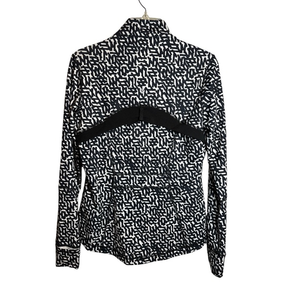 Lululemon Define Jacket w/Zip Pockets Pop Black & White Sz 10 Like New - Picture 10 of 15